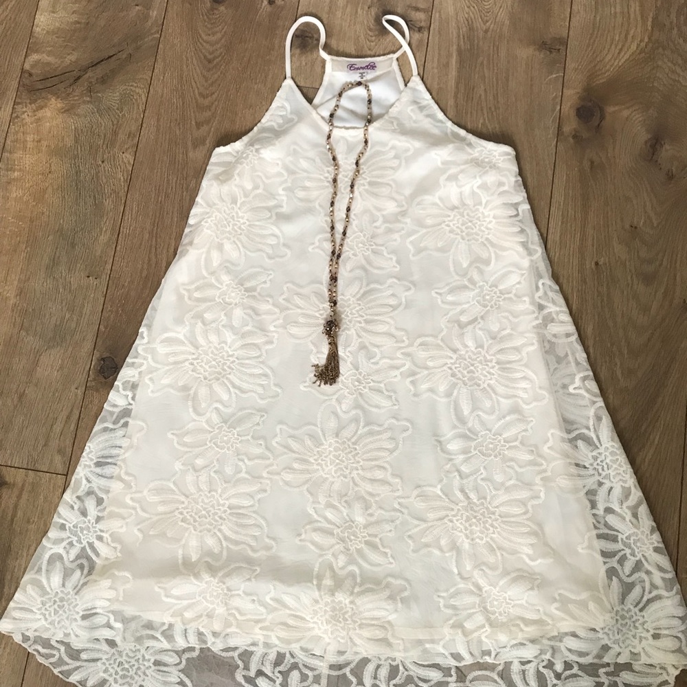 Francesca’s ivory dress